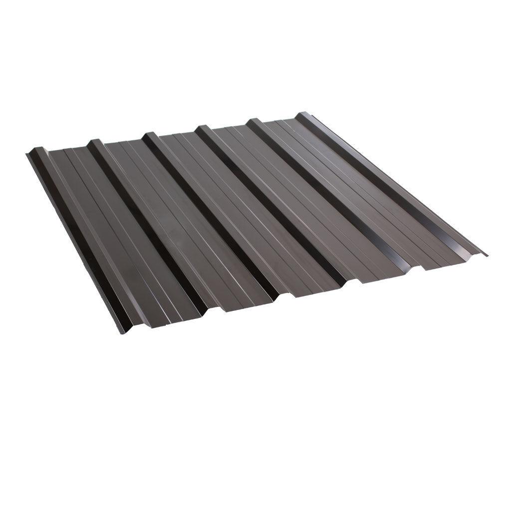 პროფილირებული ფერადი თუნუქის სახურავი 0.35x1140 პრიალა RAL8019 — თუნუქის სახურავი